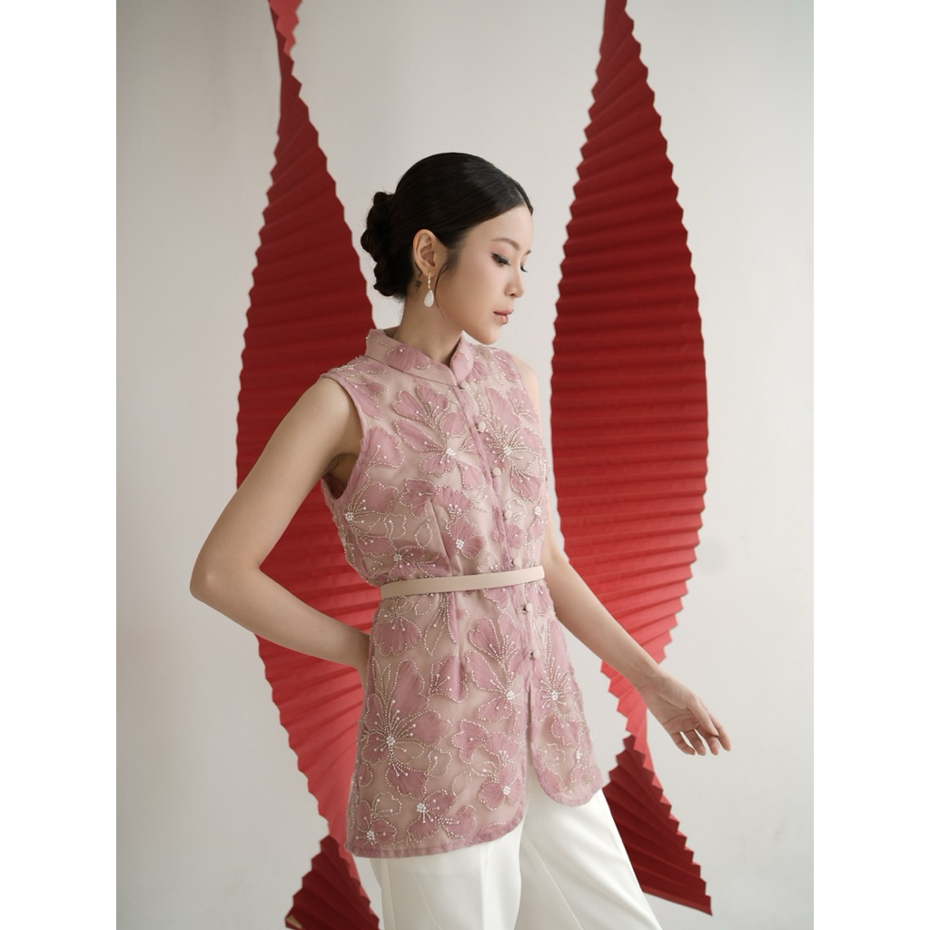 Pico Vest - flower top cheongsam modern