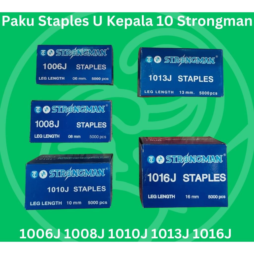 STRONGMAN Isi paku Staples U 1006J 1008J 1010J 1013J 1016J Isi Paku Tembak Air Nailer 1022J