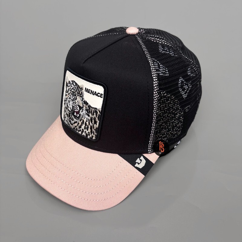TOPI ORIGINAL GOORIN BROS TRUCKER MENACE SNOW LEOPARD BLACK