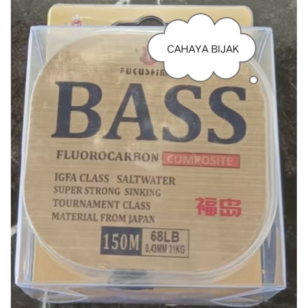Senar Pancing Bass Fukushima Fluorocarbon Composite 150 M