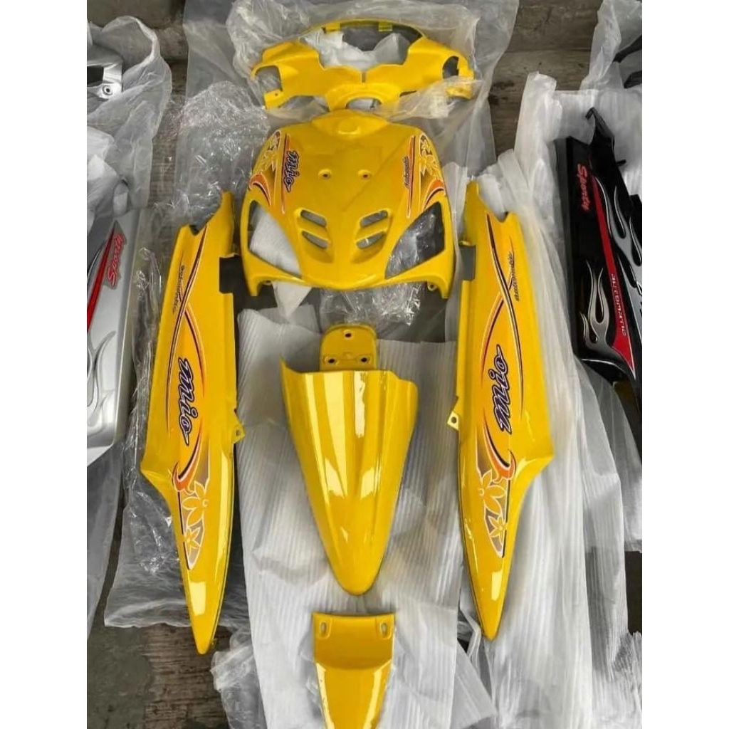 Fullset Body halus Yamaha Mio sporty/ Mio lama kuning motif bunga th.2004