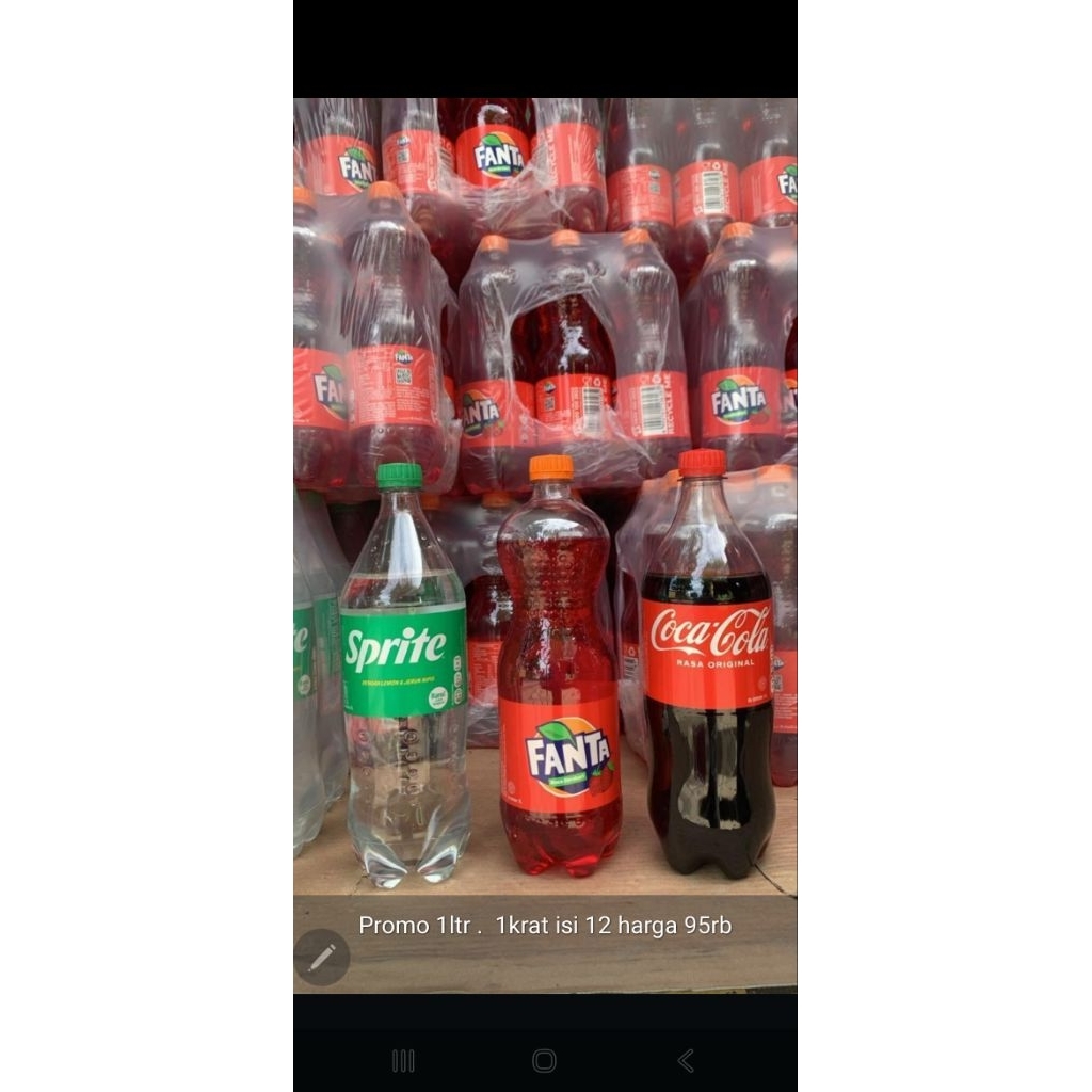 fanta,sprite,coca-cola 1liter