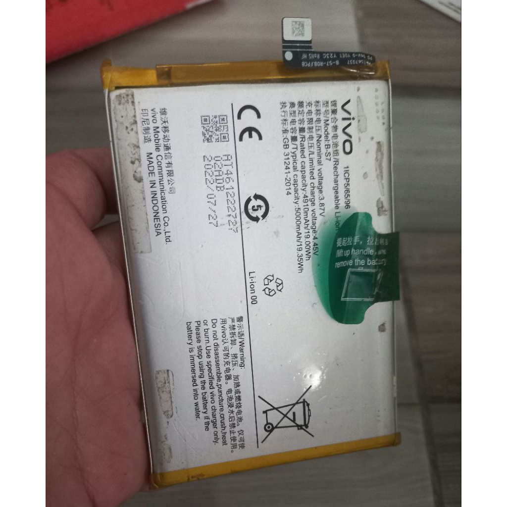 batrai vivo y16 ori copotan hp gransi normal