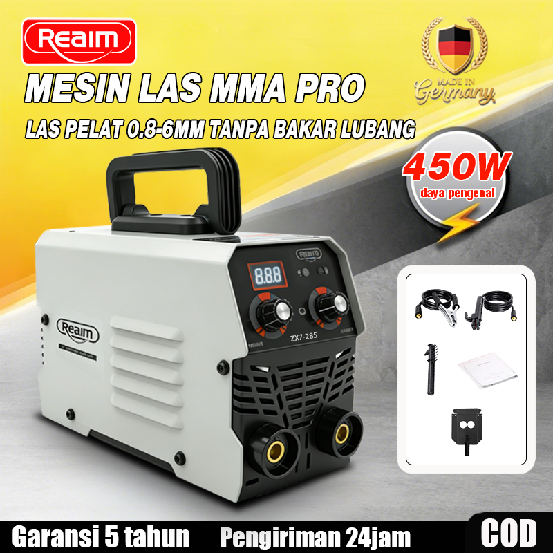 Reaim Mesin Las Inverter Portable ZX7-285 450 watt  Mesin las mini+Welding+Set Lengkap Timah Solder