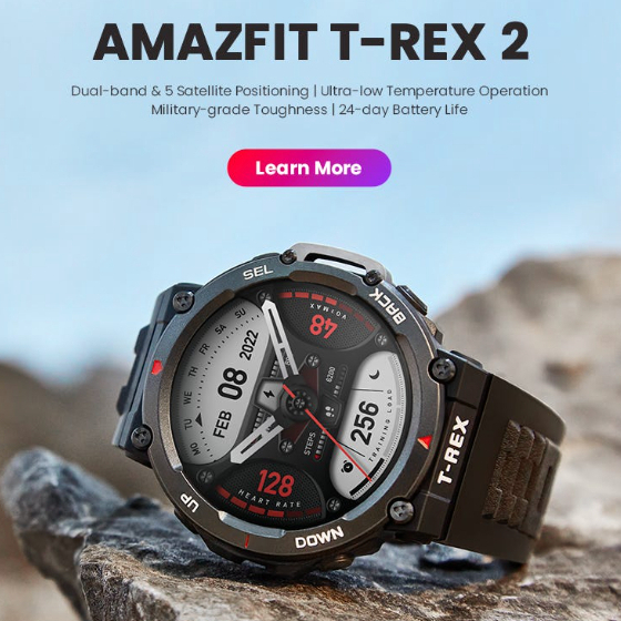 Amazfit T Rex 2 Outdoor GP watch TRex 2 Dual Band Route Import 150+Builtin port Mode Watch For Andro