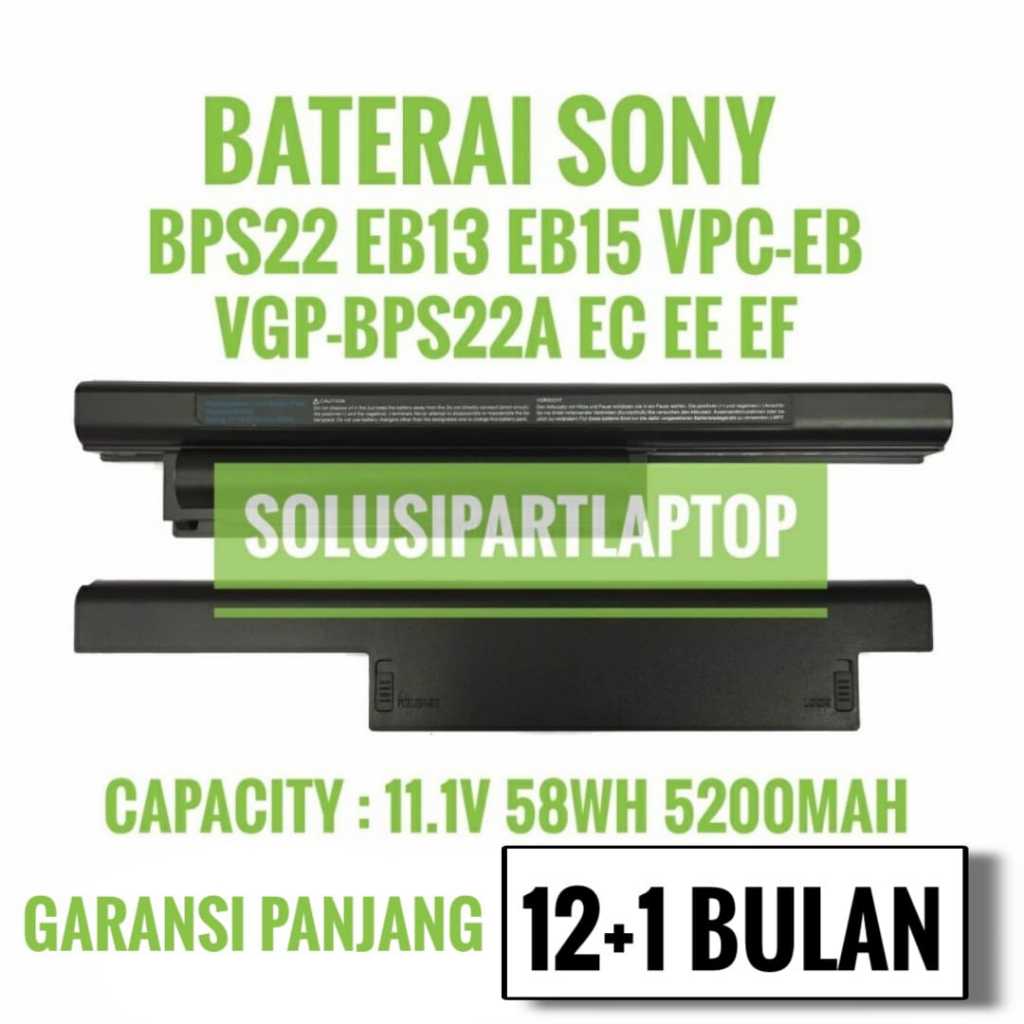 Baterai Laptop SONY VAIO E EA EB EC EE EF VGP-BPL22 VGP-BPS22 VGP-BPS22A VGP-BPS22 BPS22 BPS22AB