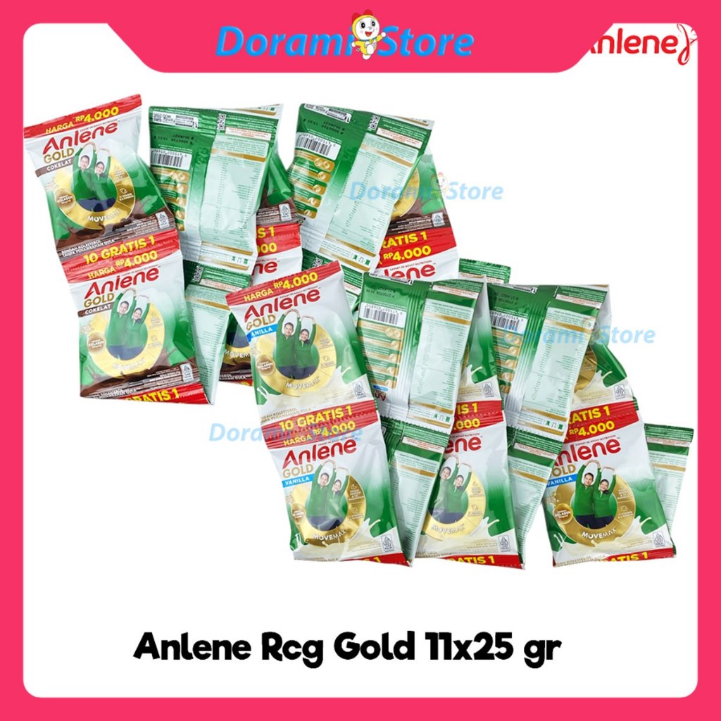 Anlene Gold Renceng Isi 10 Sachet Susu Bubuk Tinggi Kalsium untuk Lansia 50th+