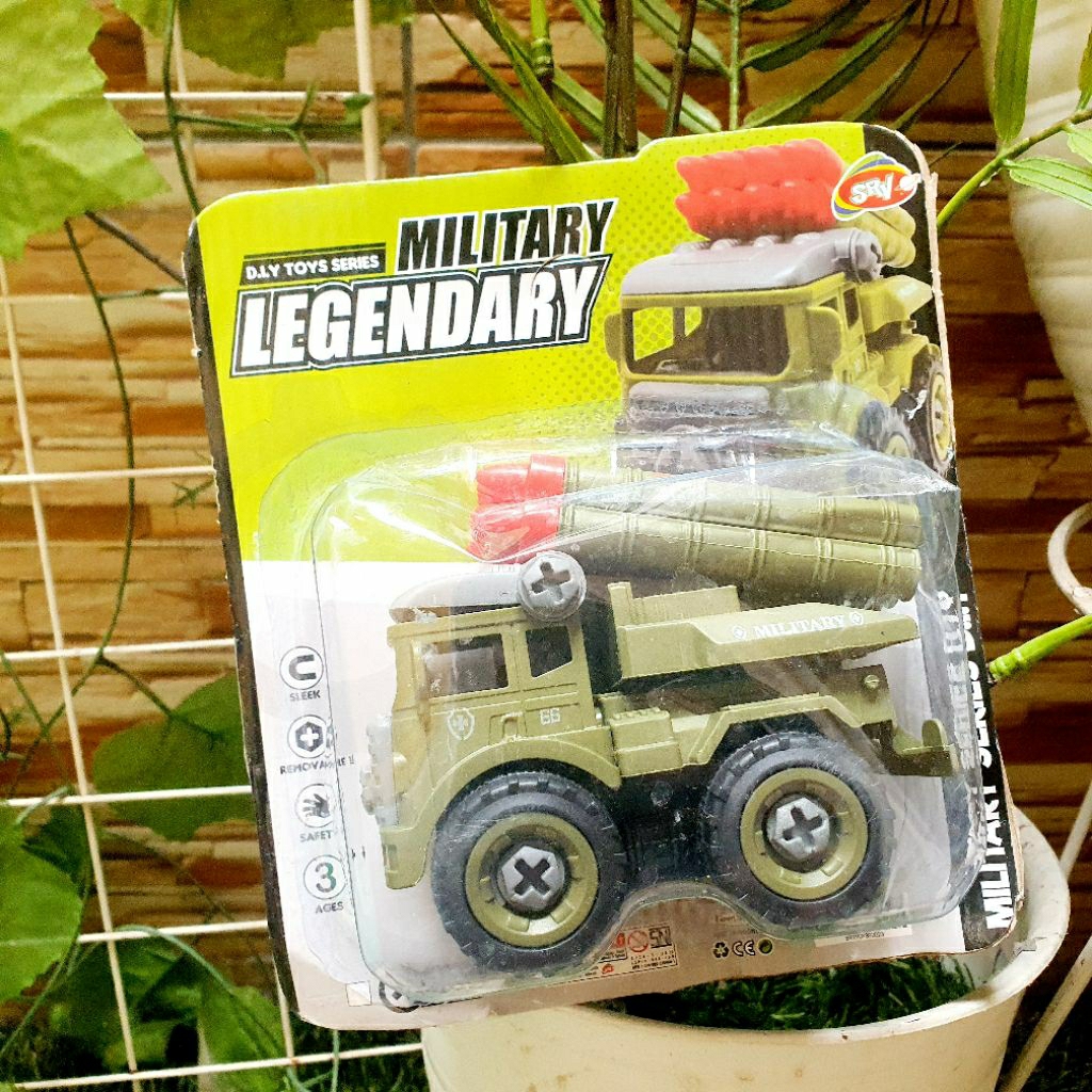 GDM - Mainan diecast rudal army anak - miniatur mobil truk roket
