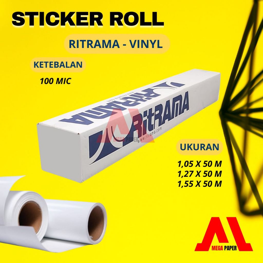 Bahan Sticker Vinyl RITRAMA  - Sticker Branding Mobil Roll Vinyl Wrapping