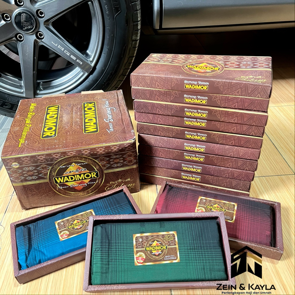 [ 1 DUS isi 10 Pcs ] Sarung Tenun Wadimor Sulam Kain Sarung Wadimor Dewasa Motif Sulam