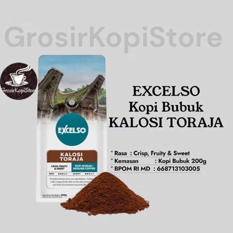 Kopi Excelso Kalosi Toraja Bubuk 200g