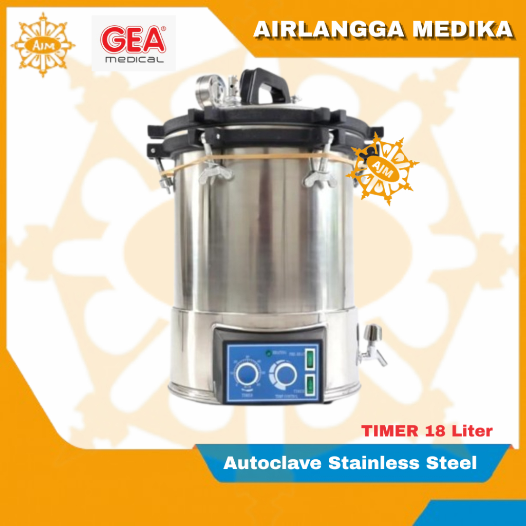 Autoclave Gea 18 Liter Dengan Timer