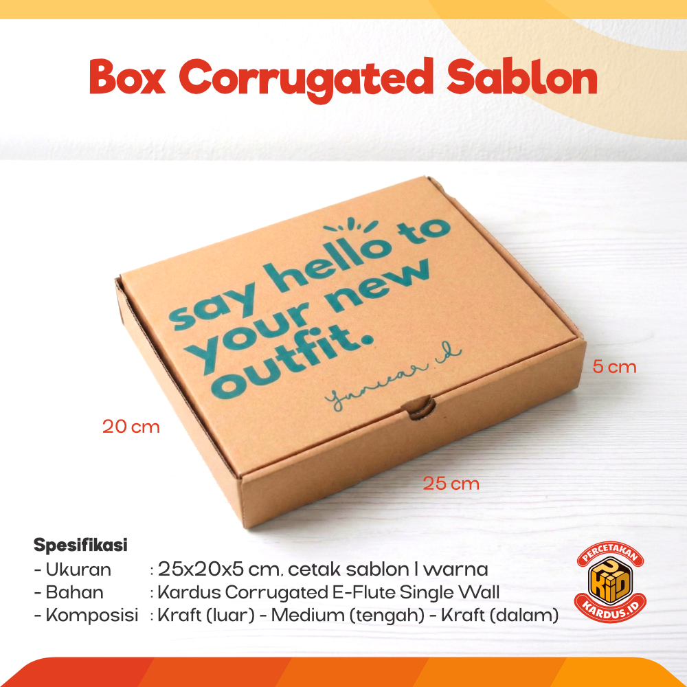 Sablon / Cetak Kardus Corrugated | Die Cut | Kotak Karton | Box Packing Souvenir Pizza