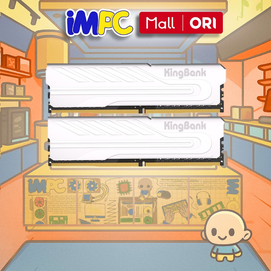 KINGBANK DDR4 Heatsink XMP CL16 DDR4 32GB (2x16GB) 3200Mhz