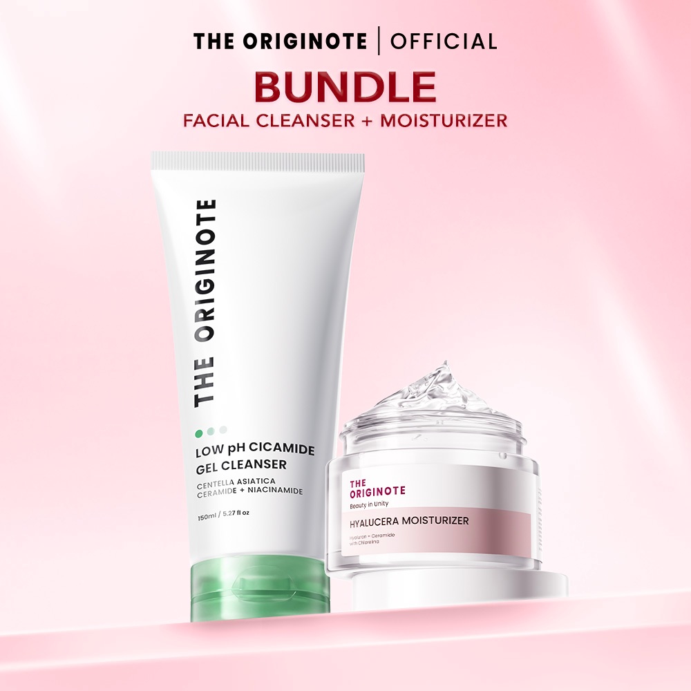 The Originote Bundle Low pH Cicamide Facial Cleanser + Hyalucera Moisturizer Gel