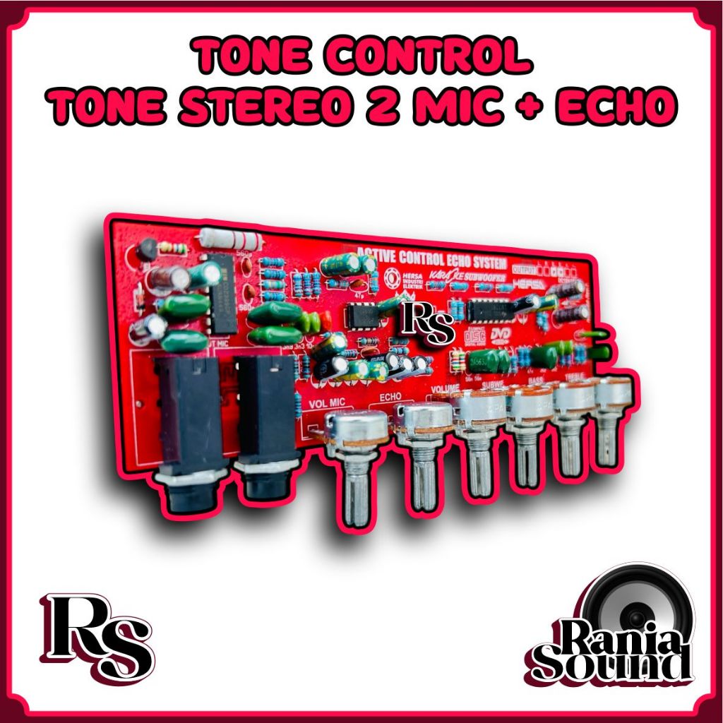 Tone Control Stereo 2 Mic Plus Echo (Tone Echo) ups