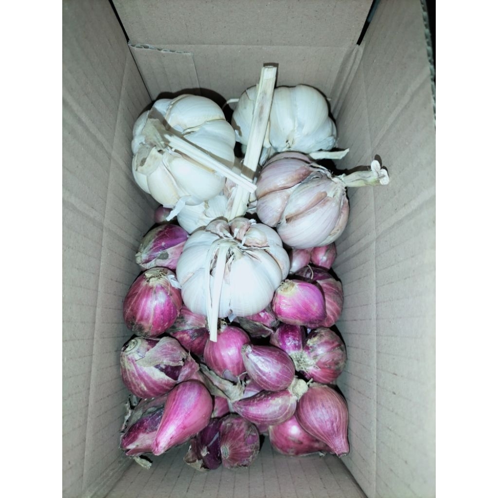 ready stok,bawang merah mix bawang putih 1kg
