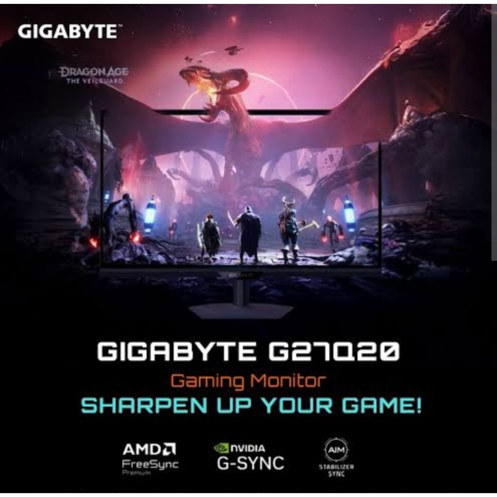 Monitor Gigabyte LED IPS G27Q20 - 2K QHD 27" Inch