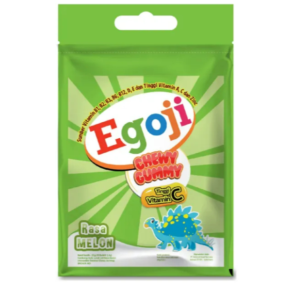 EGOJI CHEWY GUMMY MELON SACHET @ 25 GR