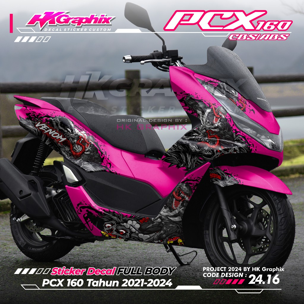 Decal Sticker Honda PCX 160 Full Body 2021 2022 2023 2024 Stiker PCX 160 ABS CBS Desain Premium Moti
