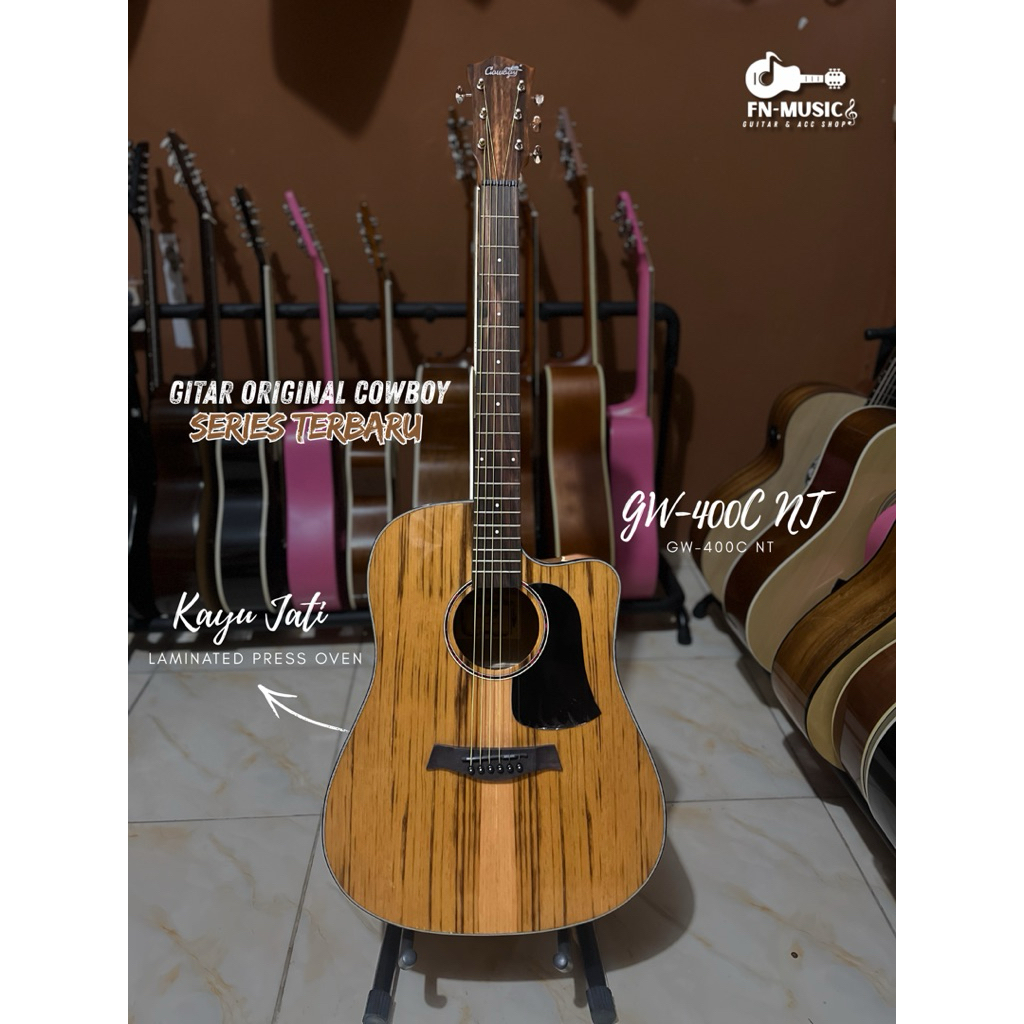 GITAR ORIGINAL COWBOY GW-400C NT, GITAR ORIGINAL COWBOY, SERIES TERBARU, TERBARU COWBOY, GITAR ORIGI