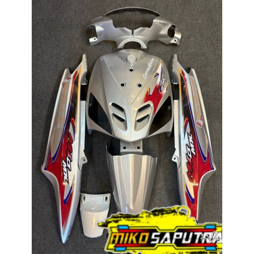 body halus Mio sporty warna silver fullset Mio sporty