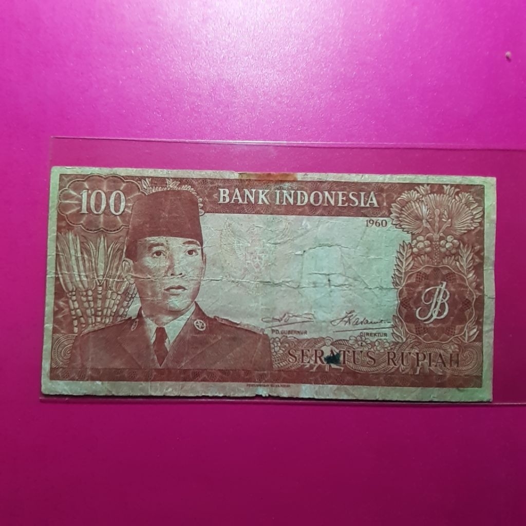 uang kuno 100 rupiah sukarno