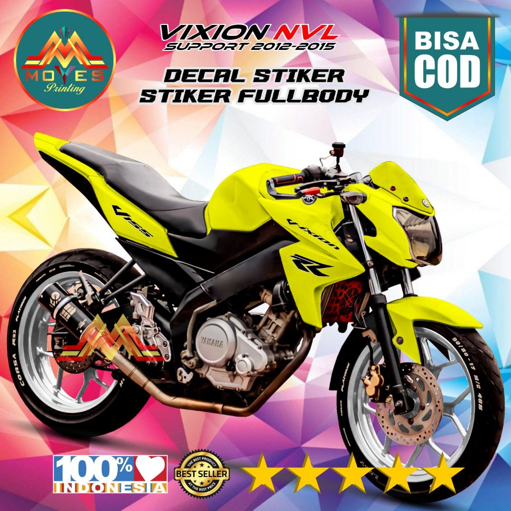 Bisa COD. Decal Vixion NVL 2012-2015 full body - stiker decal yamaha Vixion ori anti luntur