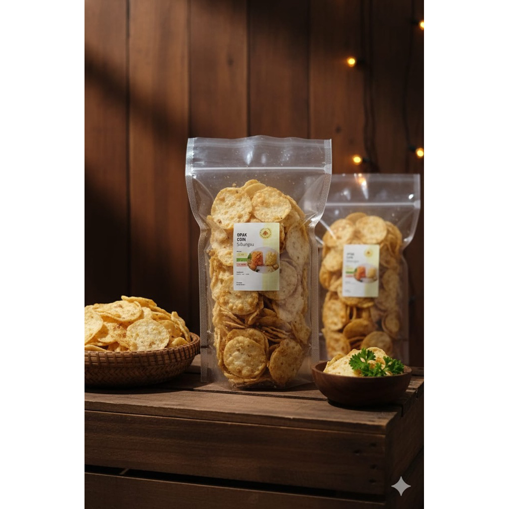 Opak Koin Sibungsu Pedas 150gram.