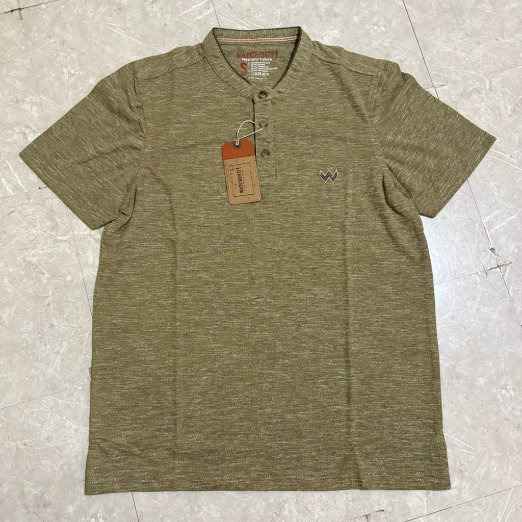 kaos kerah Shanghai Watchout pria original WK401080009