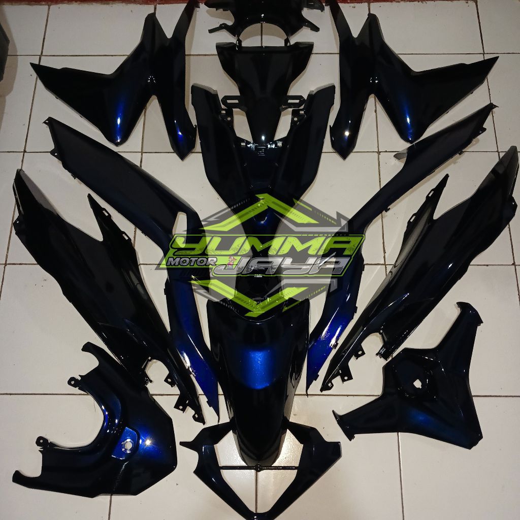 Cover body full halus motor honda vario all new 125/150 2018-2022 warna moonlight blue