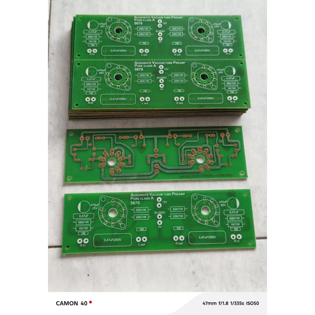 PCB GE 5670 Tube Fiber Glass Bangun Pre-Amp Impian dengan "Tube Sound" yang Hangat & Mewah