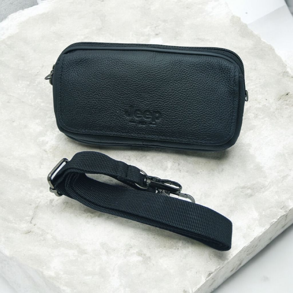 Dompet Handphone Pinggang Pria - Tas Pinggang Hp Pria Bahan Kulit