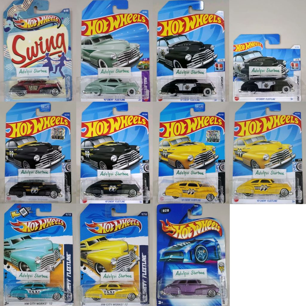 hotwheels hot wheels '47 chevy fleetline 1947 2004 first editions hw city works '12 edisi swing big 
