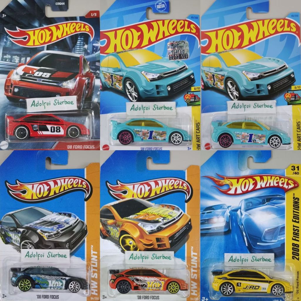 hotwheels hot wheels '08 ford focus hw stunt edisi racers ast ford racing hw art cars abjad huruf i 