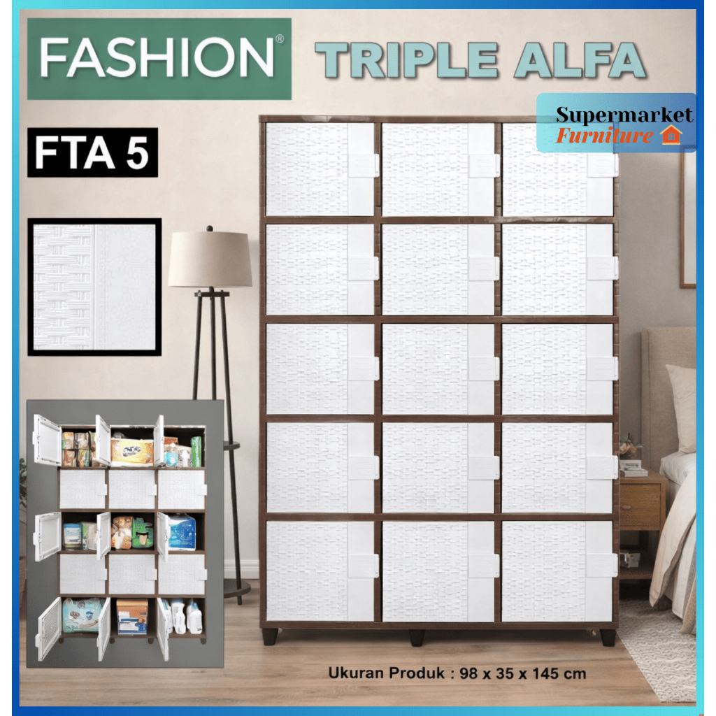 CARGO- LEMARI PLASTIK CLUB TRIPLE FLIP 5 SUSUN