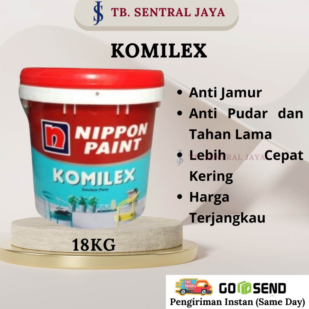 Komilex 18Kg Nippon Paint Cat Tembok Interior/Cat Tembok Nippon Paint Ekonomis