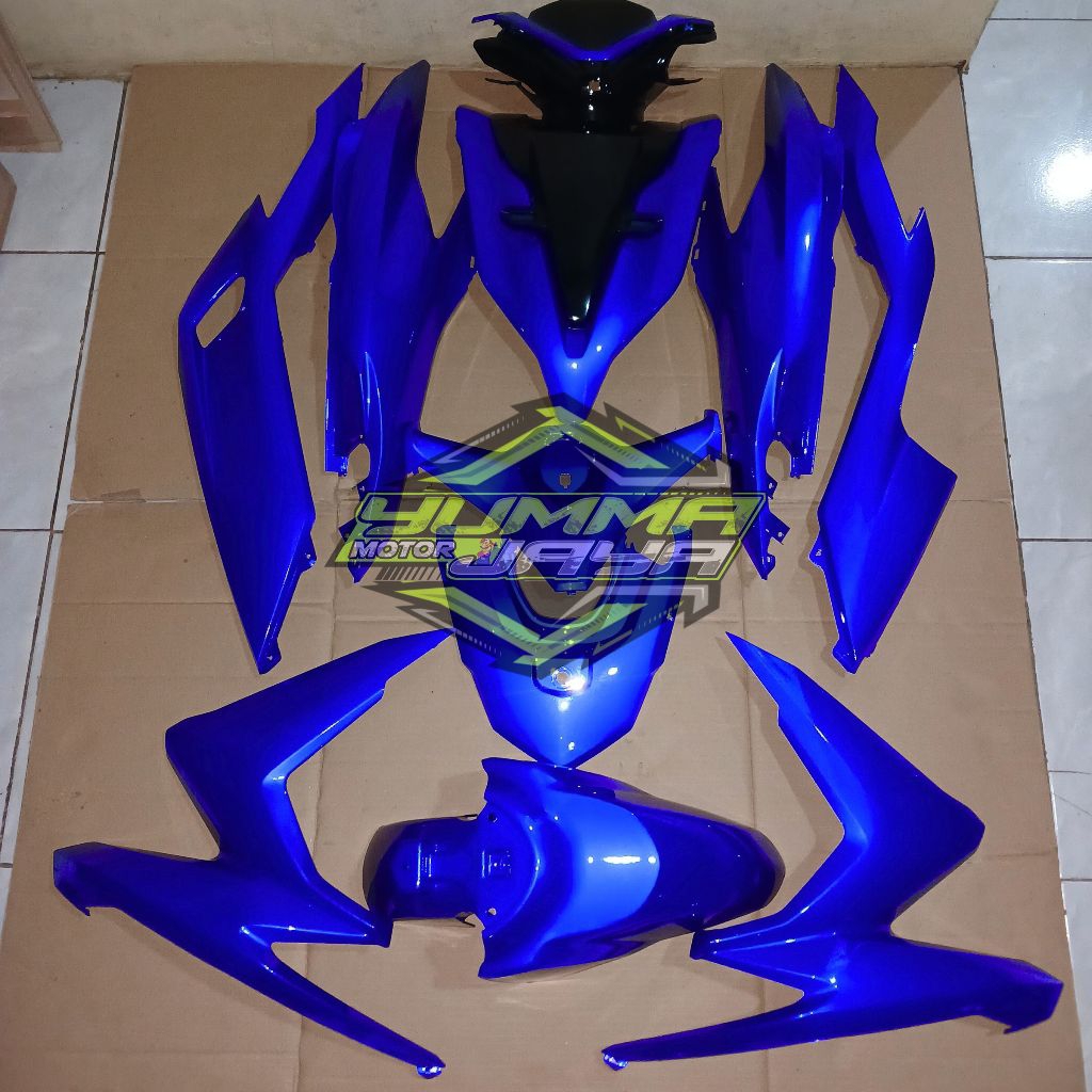 Cover body full halus motor honda vario all new 125/150 2018-2022 warna biru candy