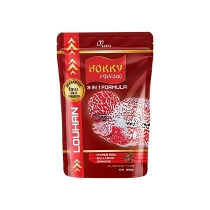 hokky LOUHAN super color / hokky louhan 3in1 formula / 100gr / hokky pakan ikan louhan