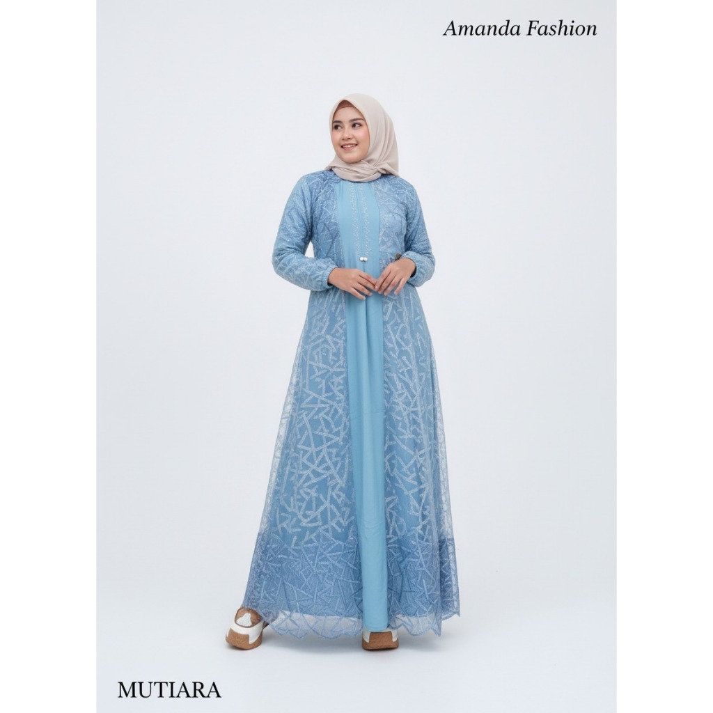 Gamis Amanda Mutiara (Free Pouch & Goodie Bag) Tille Mix Rayon Twill Premium