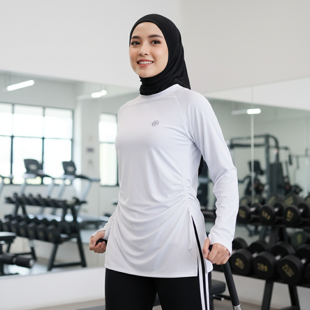 ZANEVA SPORTWEAR OUTFIT OLAHRAGA MUSLIMAH | CARLY TOP Muslimah Sportwear