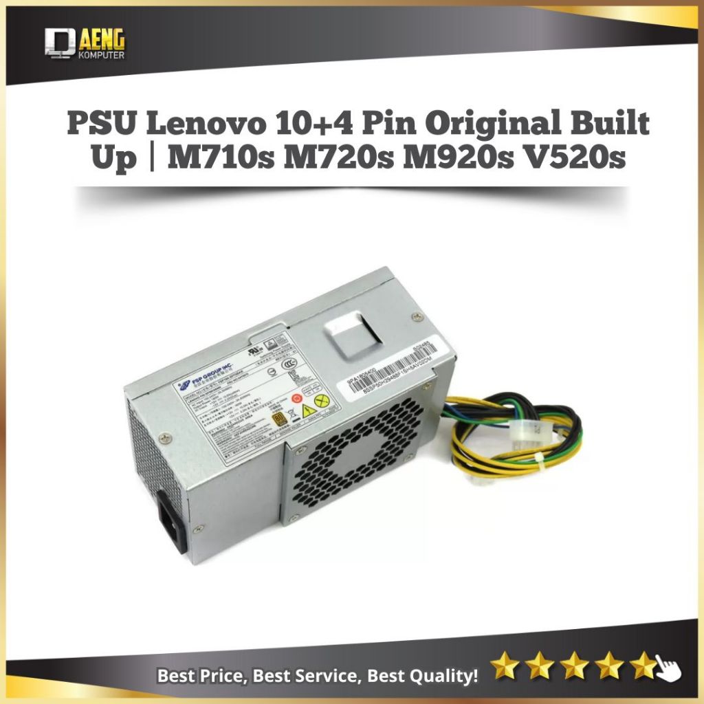 PSU Power Supply PC Built-Up Lenovo 10+4 Pin Original Cabutan untuk M710s M720s M920s V520s V510s M7
