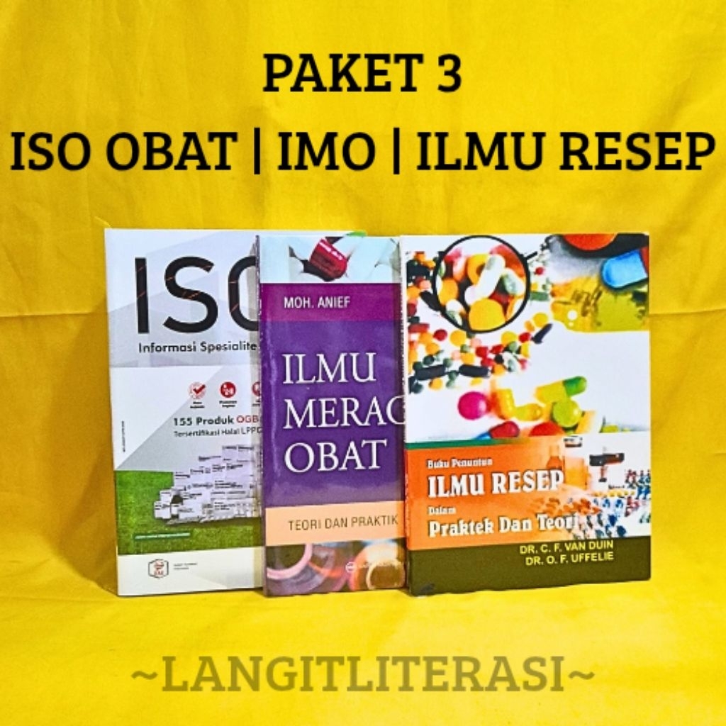 PAKET 3 BUKU FARMASI ( ISO OBAT VOL 53 | IMO ILMU MERACIK OBAT | ILMU RESEP )