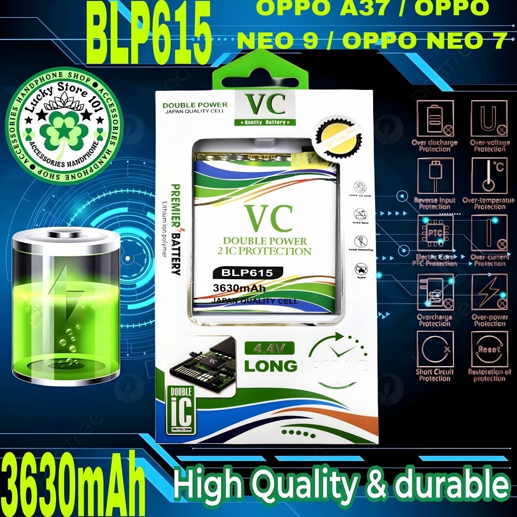 BATERAI  VC DOUBLE POWER OPPO BLP615 VC / A37 / A37F / NEO 9 DOUBLE POWER BATTERY BATRE BATRAI BAT