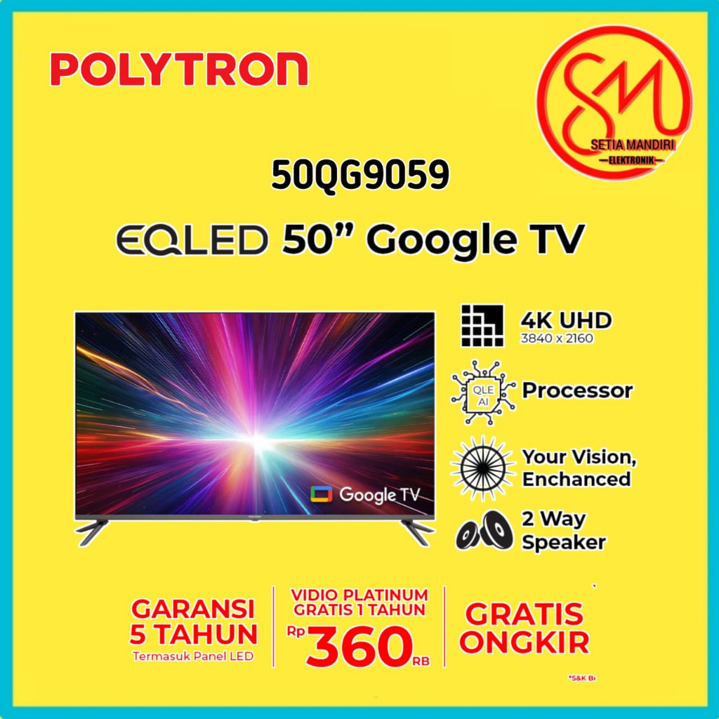 POLYTRON Smart Cinemax EQLED 50 Inch PLD 50QG9059