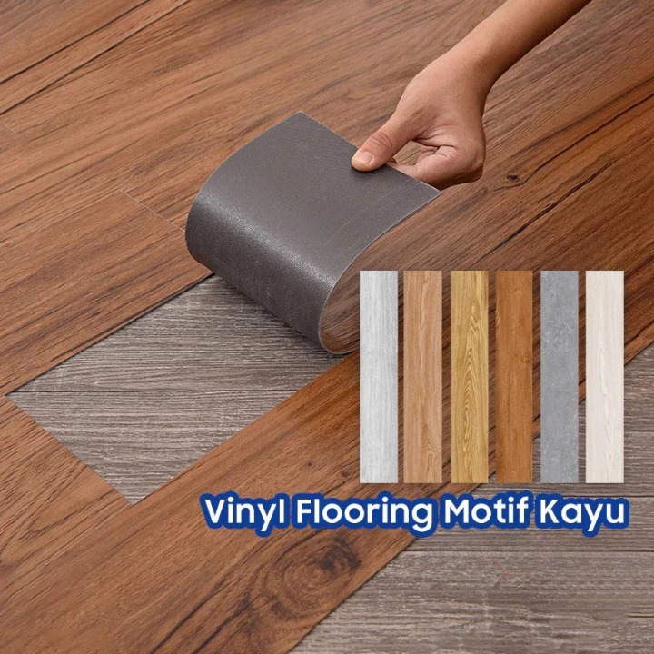 Sticker Lantai PVC Lantai Vinyl Tempel Wallpaper Lantai Tahan Air Premium Size  91x15cm