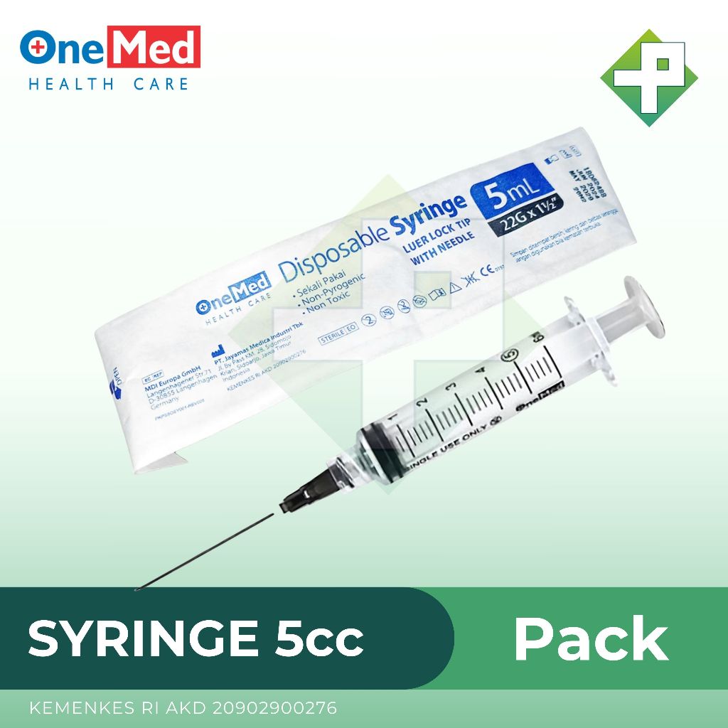Syringe 5cc OneMed / Spuit Onemed 5ml / Pack
