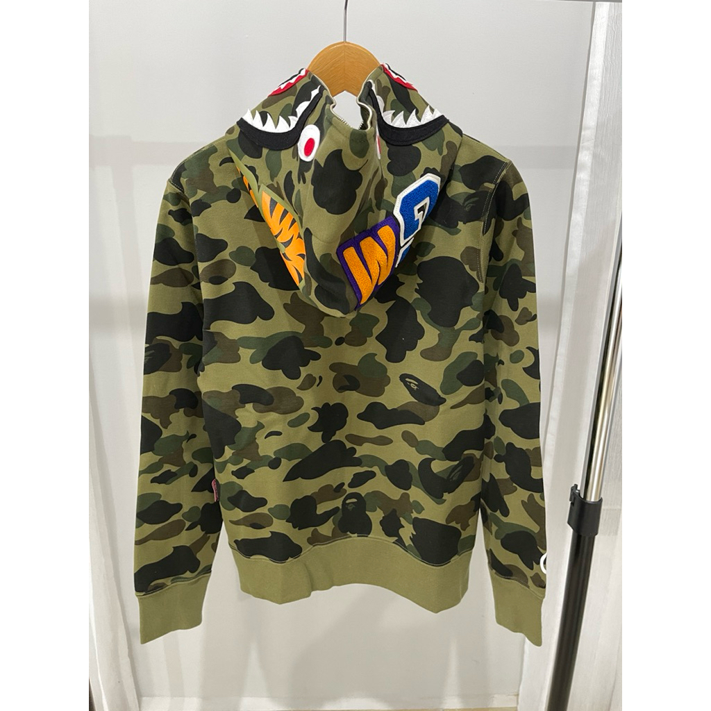 BAPE x goretex shrak fullzip hoodie camo size M original 100%