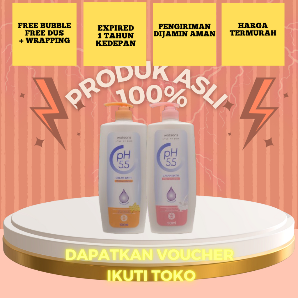 WATSONS Ph 5.5 CREAM BATH 1000ML NEW
