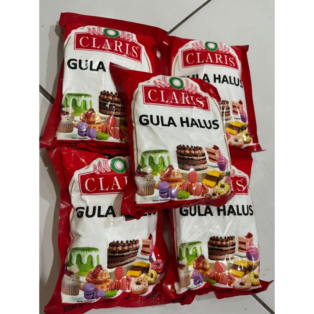 GULA HALUS (1dus) CLARIS MERAH BUAT ADONAN KUE KERING BOLU CAKE DAN LAINNYA (1dus)